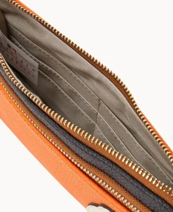 Dooney & Bourke Grab and Go|Wristlets<MLB Double Zip Wristlet Orioles