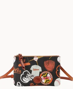 Dooney & Bourke Game Day Ready|Printed Fabric<MLB Top Zip Crossbody Orioles