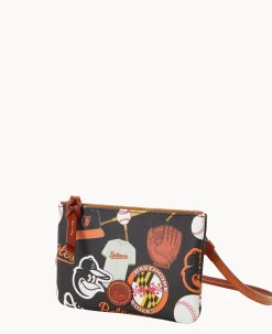 Dooney & Bourke Game Day Ready|Printed Fabric<MLB Top Zip Crossbody Orioles