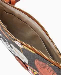 Dooney & Bourke Game Day Ready|Printed Fabric<MLB Top Zip Crossbody Orioles