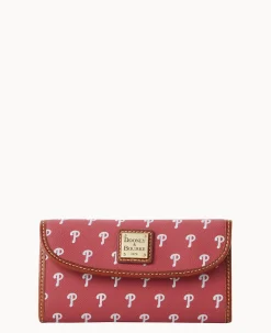 Dooney & Bourke Grab and Go|Clutches<MLB Continental Clutch PHILLIES