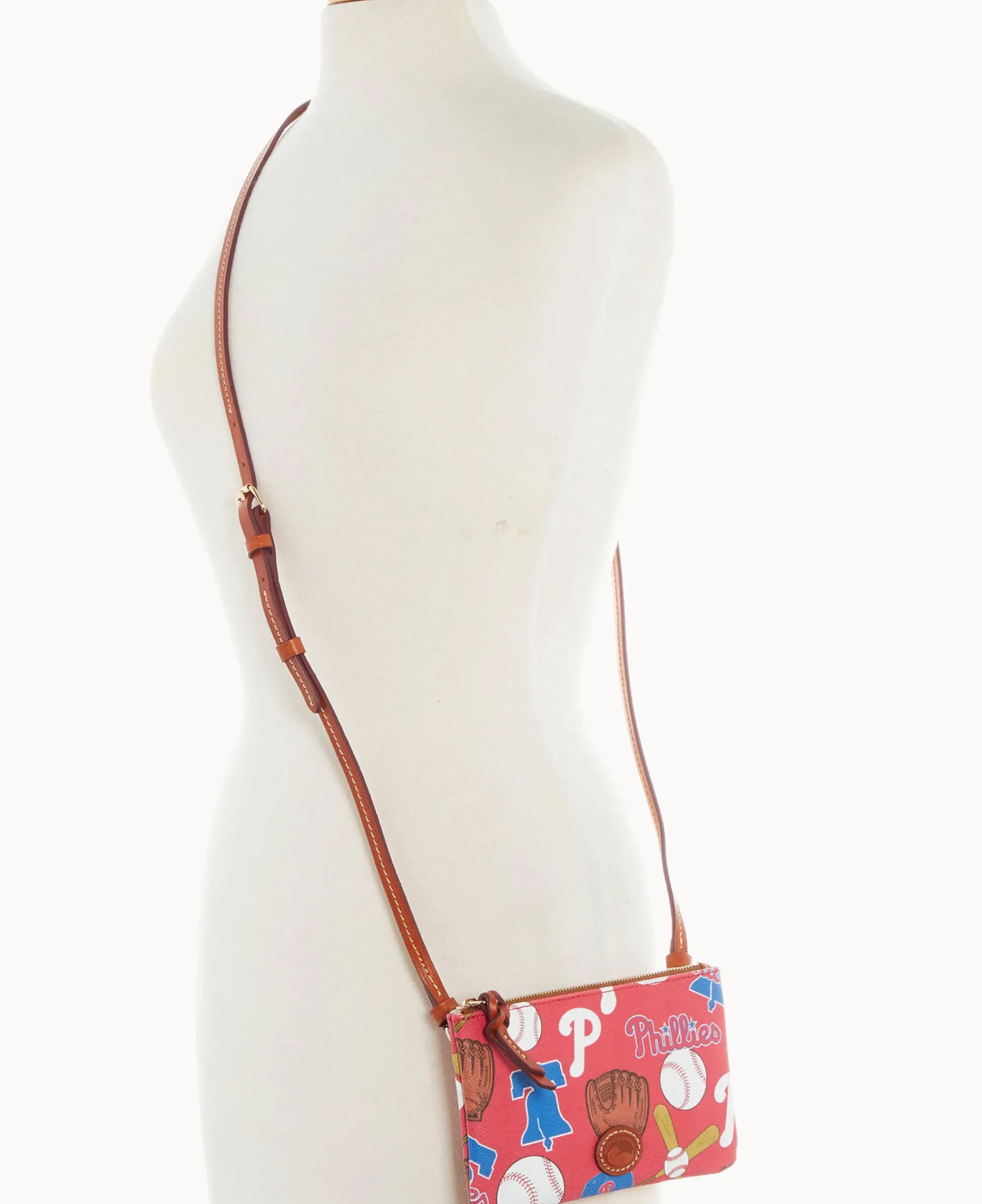 Dooney & Bourke Game Day Ready|Printed Fabric<MLB Top Zip Crossbody Phillies