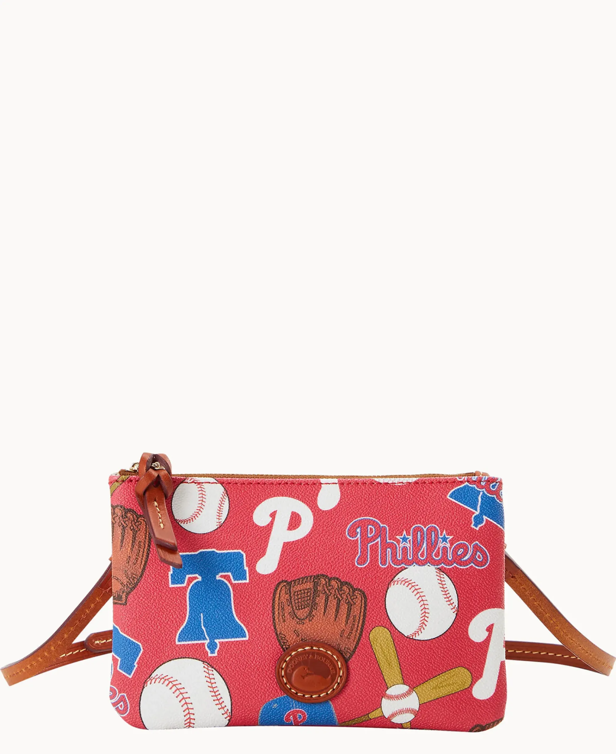 Dooney & Bourke Game Day Ready|Printed Fabric<MLB Top Zip Crossbody Phillies