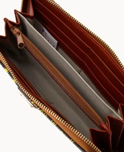 Dooney & Bourke Grab and Go|Wristlets<MLB Large Zip Around Wristlet Pirates