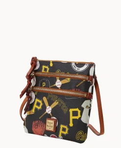 Dooney & Bourke Game Day Ready|Printed Fabric<MLB N S Triple Zip Crossbody Pirates