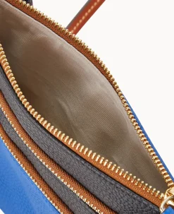 Dooney & Bourke Game Day Ready|Printed Fabric<MLB Triple Zip Crossbody Rangers