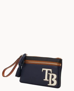 Dooney & Bourke Grab and Go|Wristlets<MLB Double Zip Wristlet Rays