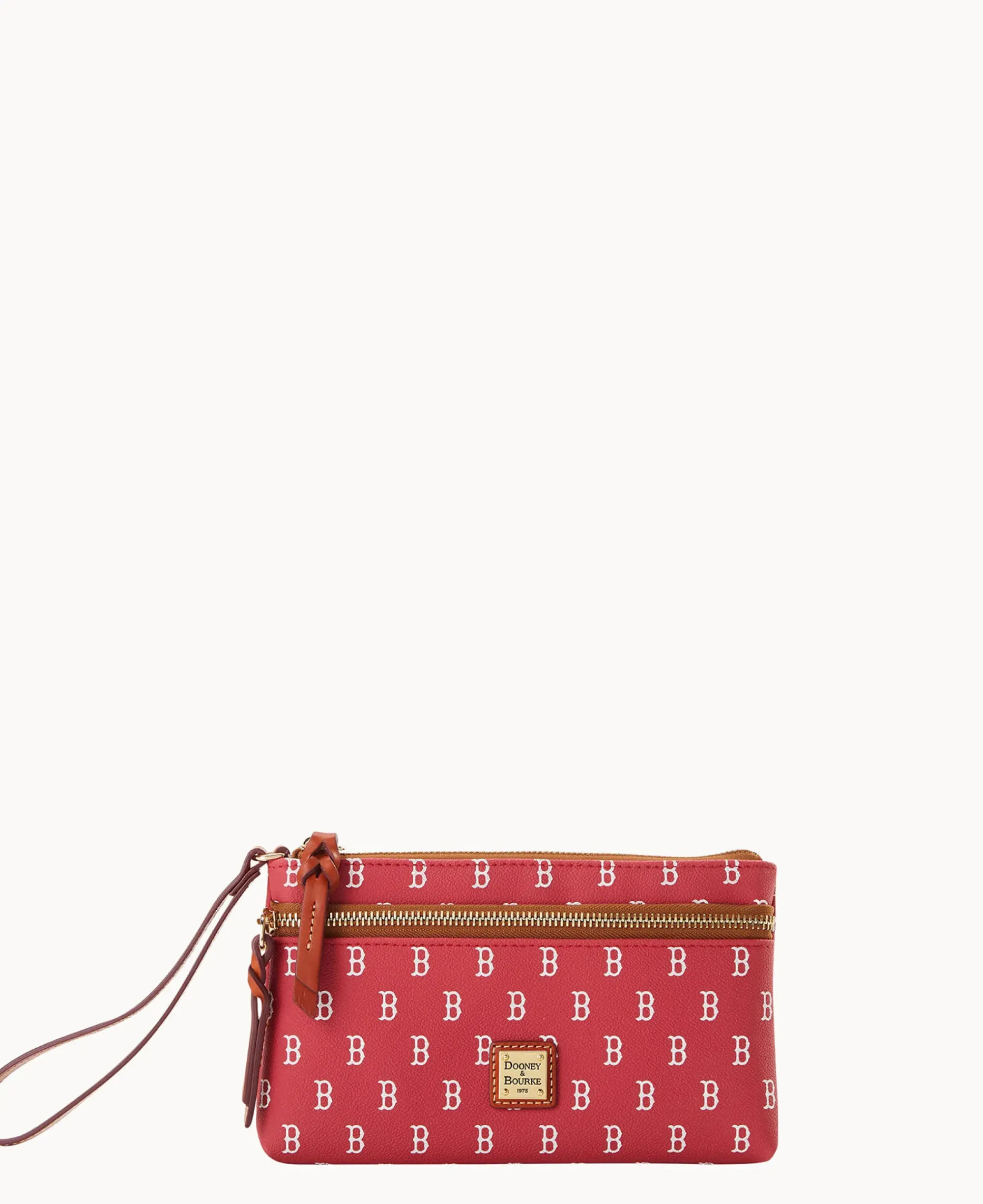 Dooney & Bourke Grab and Go|Wristlets<MLB Red Sox Double Zip Wristlet Boston Red Sox