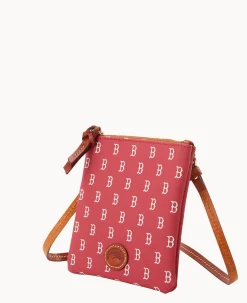 Dooney & Bourke Game Day Ready|Printed Fabric<MLB Small North South Top Zip Crossbody Red Sox