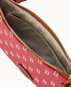 Dooney & Bourke Game Day Ready|Printed Fabric<MLB Top Zip Crossbody Red Sox