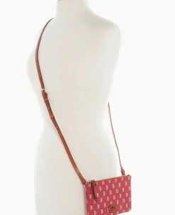 Dooney & Bourke Game Day Ready|Printed Fabric<MLB Top Zip Crossbody Red Sox