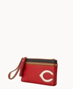 Dooney & Bourke Grab and Go|Wristlets<MLB Double Zip Wristlet Reds