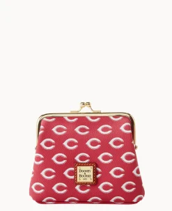 Dooney & Bourke Grab and Go|Clutches<MLB Large Framed Purse Reds