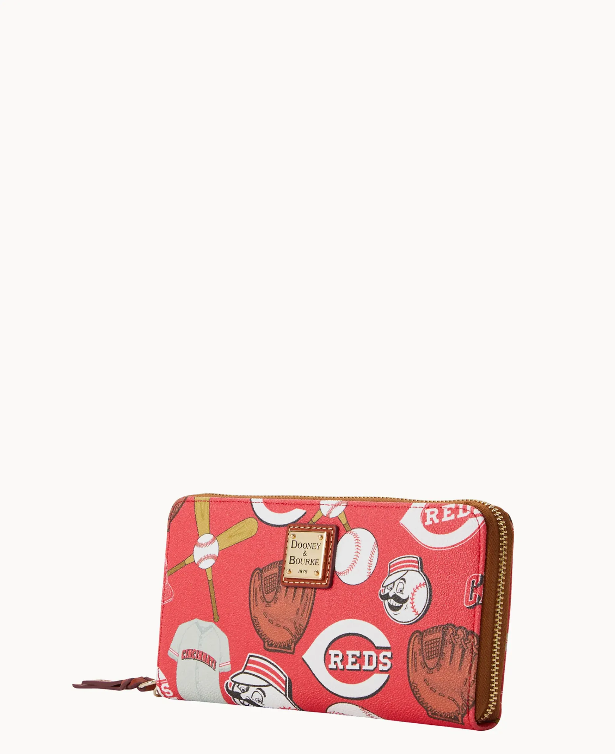 Dooney & Bourke Grab and Go|Wristlets<MLB Large Zip Around Wristlet Reds