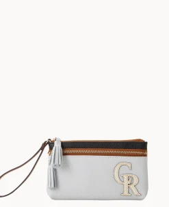 Dooney & Bourke Grab and Go|Wristlets<MLB Double Zip Wristlet Rockies