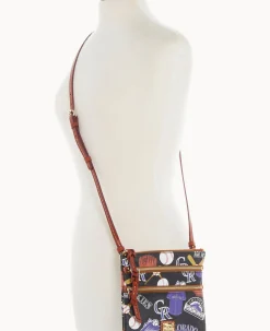 Dooney & Bourke Game Day Ready|Printed Fabric<MLB N S Triple Zip Crossbody Rockies