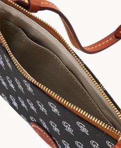Dooney & Bourke Game Day Ready|Printed Fabric<MLB Top Zip Crossbody Rockies