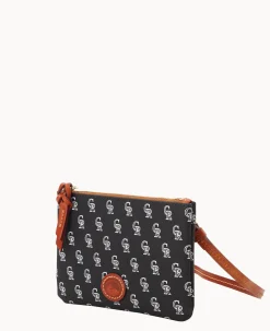 Dooney & Bourke Game Day Ready|Printed Fabric<MLB Top Zip Crossbody Rockies
