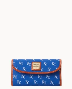 Dooney & Bourke Grab and Go|Clutches<MLB Continental Clutch ROYALS