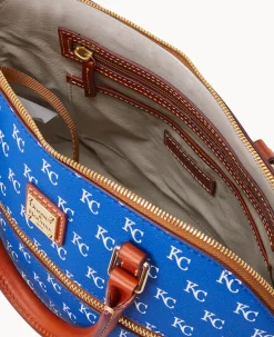 Dooney & Bourke Game Day Ready|Printed Fabric<MLB Domed Zip Satchel ROYALS
