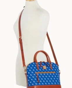 Dooney & Bourke Game Day Ready|Printed Fabric<MLB Domed Zip Satchel ROYALS