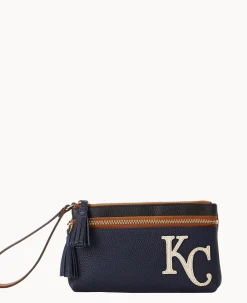 Dooney & Bourke Grab and Go|Wristlets<MLB Double Zip Wristlet Royals