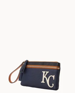 Dooney & Bourke Grab and Go|Wristlets<MLB Double Zip Wristlet Royals