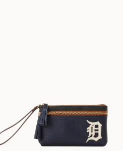 Dooney & Bourke Grab and Go|Wristlets<MLB Double Zip Wristlet Tigers