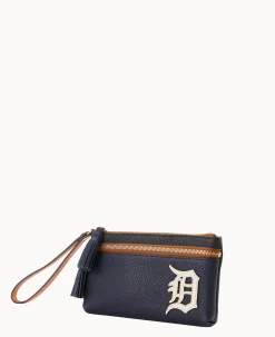 Dooney & Bourke Grab and Go|Wristlets<MLB Double Zip Wristlet Tigers