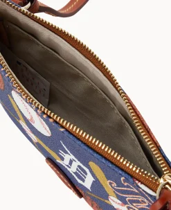 Dooney & Bourke Game Day Ready|Printed Fabric<MLB Top Zip Crossbody Tigers