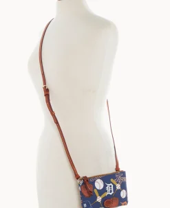 Dooney & Bourke Game Day Ready|Printed Fabric<MLB Top Zip Crossbody Tigers