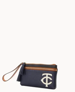 Dooney & Bourke Grab and Go|Wristlets<MLB Double Zip Wristlet Twins