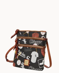 Dooney & Bourke Game Day Ready|Printed Fabric<MLB N S Triple Zip Crossbody White Sox