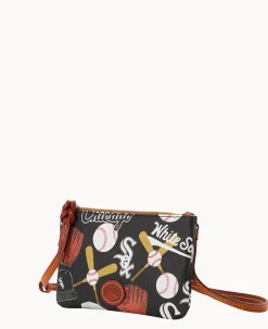 Dooney & Bourke Game Day Ready|Printed Fabric<MLB Top Zip Crossbody White Sox