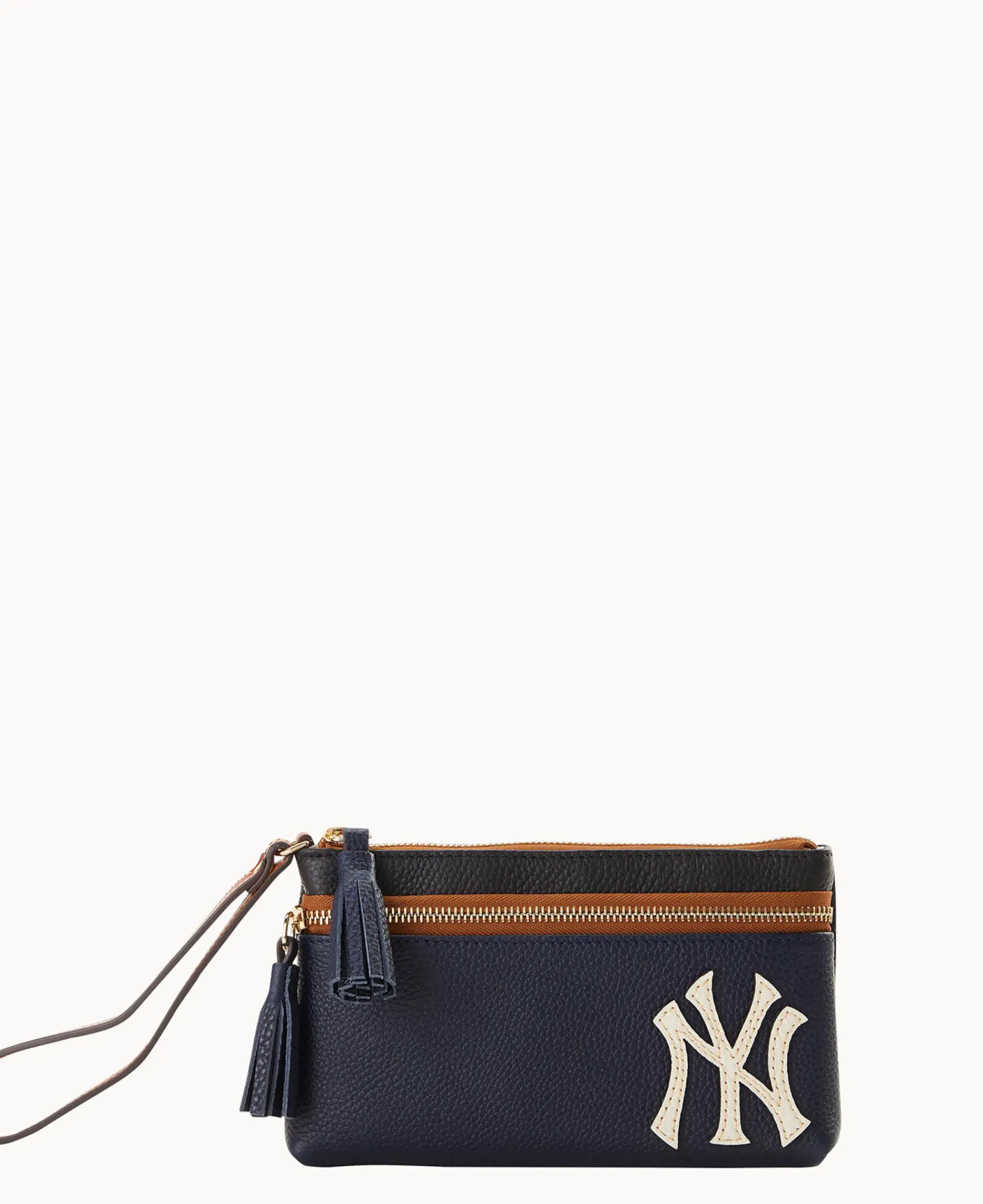 Dooney & Bourke Grab and Go|Wristlets<MLB Double Zip Wristlet Yankees