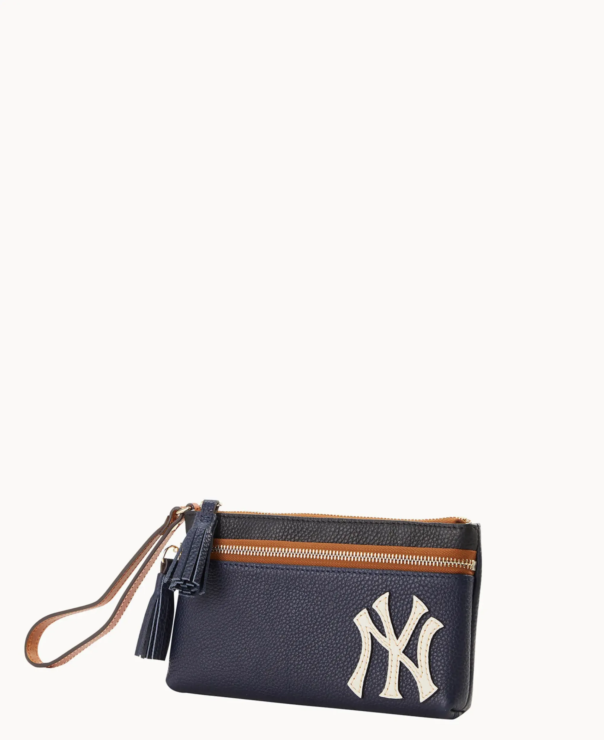 Dooney & Bourke Grab and Go|Wristlets<MLB Double Zip Wristlet Yankees