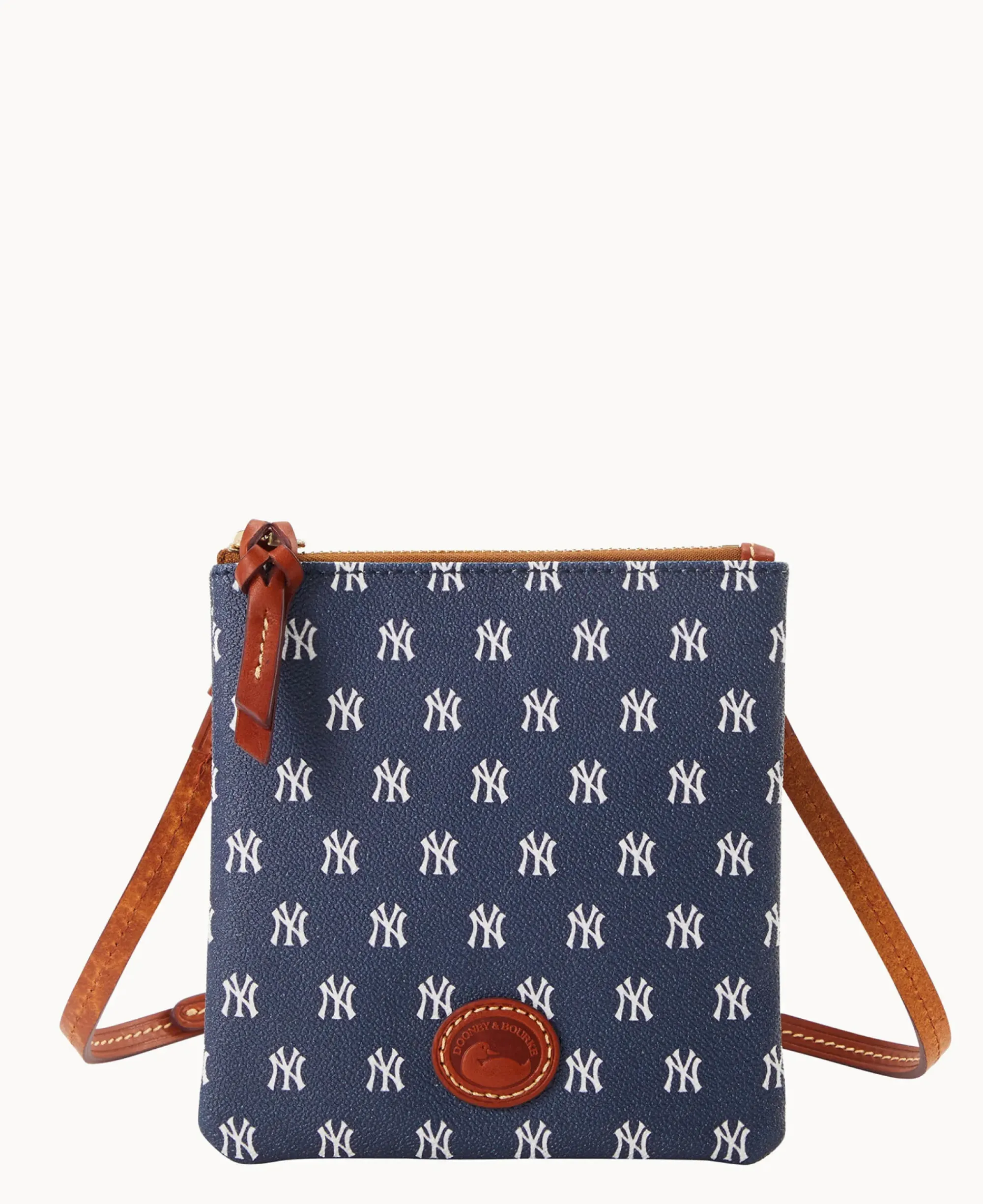 Dooney & Bourke Game Day Ready|Printed Fabric<MLB Small North South Top Zip Crossbody Yankees