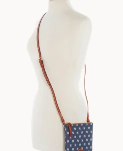 Dooney & Bourke Game Day Ready|Printed Fabric<MLB Small North South Top Zip Crossbody Yankees
