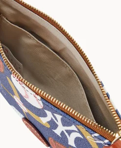 Dooney & Bourke Game Day Ready|Printed Fabric<MLB Top Zip Crossbody Yankees
