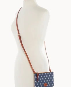 Dooney & Bourke Game Day Ready|Printed Fabric<MLB Top Zip Crossbody Yankees