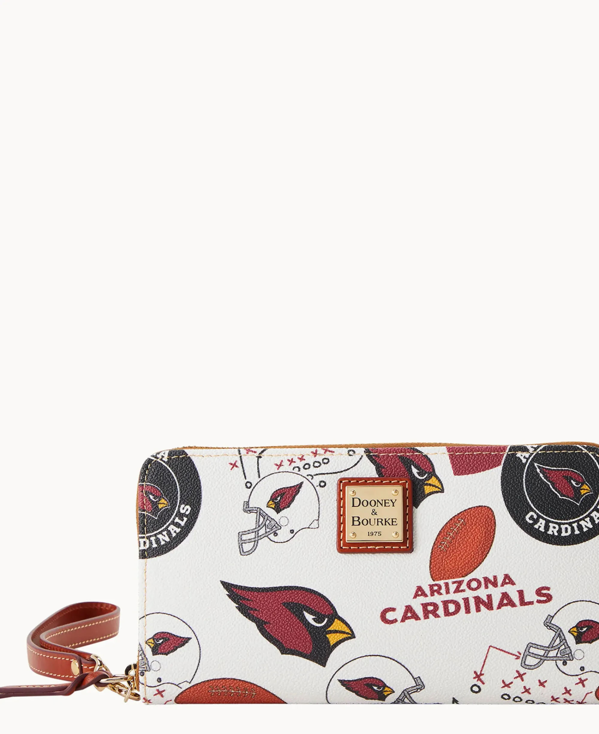 Dooney & Bourke Grab and Go|Wristlets<NFL AZ Large Zip Around Wristlet CARDINALS