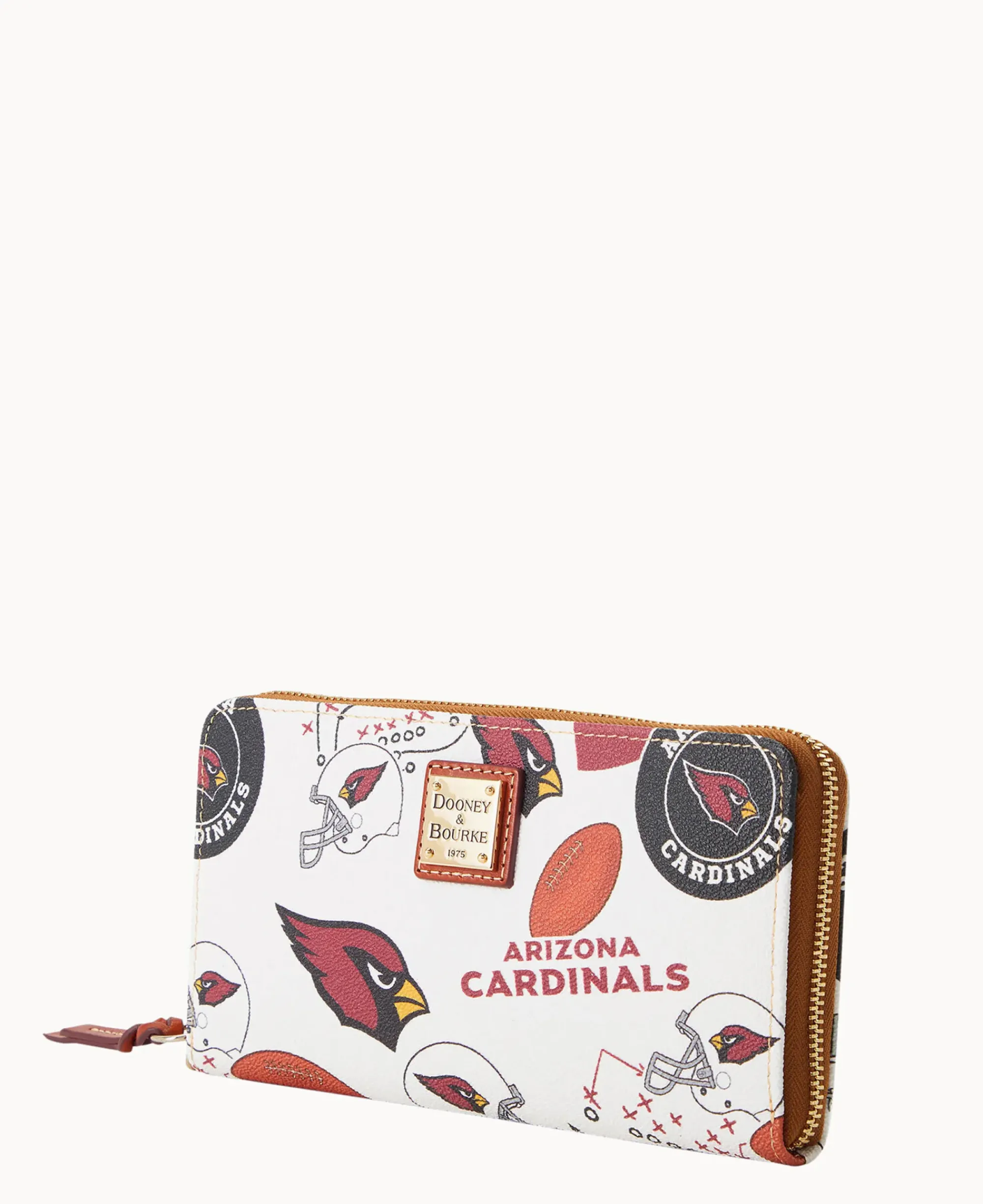 Dooney & Bourke Grab and Go|Wristlets<NFL AZ Large Zip Around Wristlet CARDINALS
