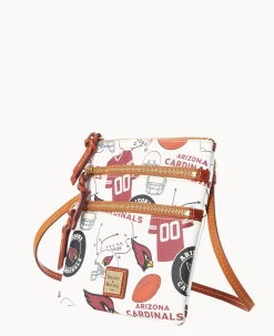 Dooney & Bourke Game Day Ready|Printed Fabric<NFL AZ N S Triple Zip Crossbody CARDINALS
