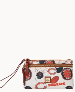 Dooney & Bourke Grab and Go|Wristlets<NFL Bears Double Zip Wristlet Chicago Bears