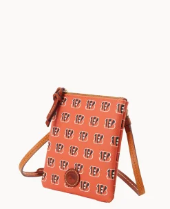Dooney & Bourke Game Day Ready|Printed Fabric<NFL Small North South Top Zip Crossbody Bengals