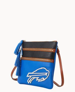 Dooney & Bourke Game Day Ready|Printed Fabric<NFL Triple Zip Crossbody Bills