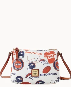 Dooney & Bourke Game Day Ready|Printed Fabric<NFL Crossbody Pouchette BRONCOS