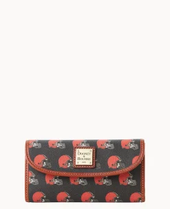 Dooney & Bourke Grab and Go|Clutches<NFL Continental Clutch BROWNS