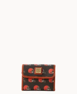 Dooney & Bourke Grab and Go|Wallets<NFL Flap Credit Card Wallet BROWNS