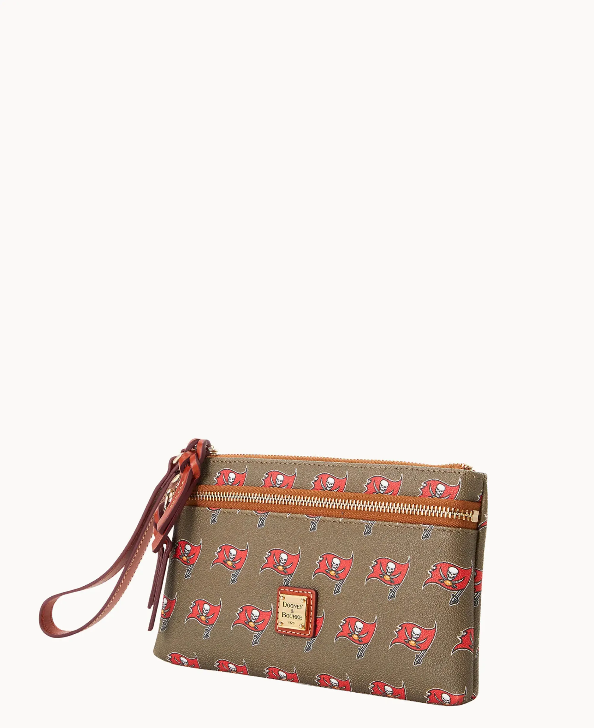 Dooney & Bourke Grab and Go|Wristlets<NFL Buccaneers Double Zip Wristlet Tampa Bay Buccaneers